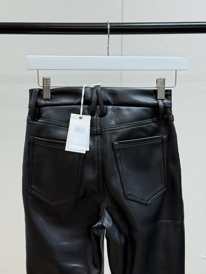 Good America Black Leather Flare Pants , New With Tags - 0/25