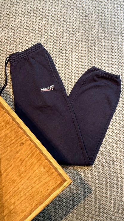 Balenciaga Navy Blue tracksuit bottoms - Small