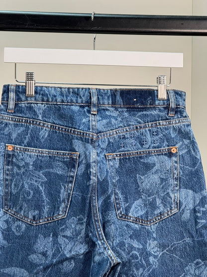 Ksubi Blue Denim Florall Jeans - 28"