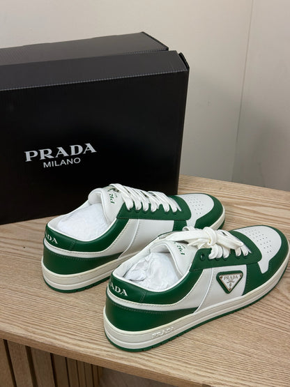 Prada Downtown Low Green Trainers- Brand New UK6
