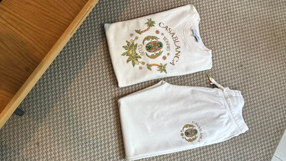 Casa Blanca Tennis Club WhiteJoyaux D'Afrique Embellished Tracksuit Set - L/XL