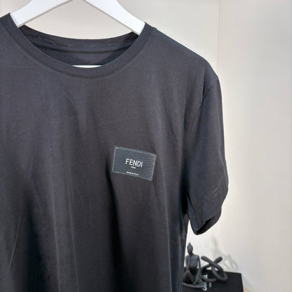 Fendi Black Stitch Logo T-Shirt – UK Small