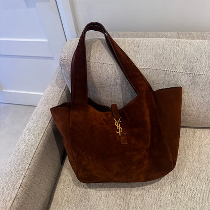 Saint Laurent Le 5 À 7 Bea Suede Tote Bag