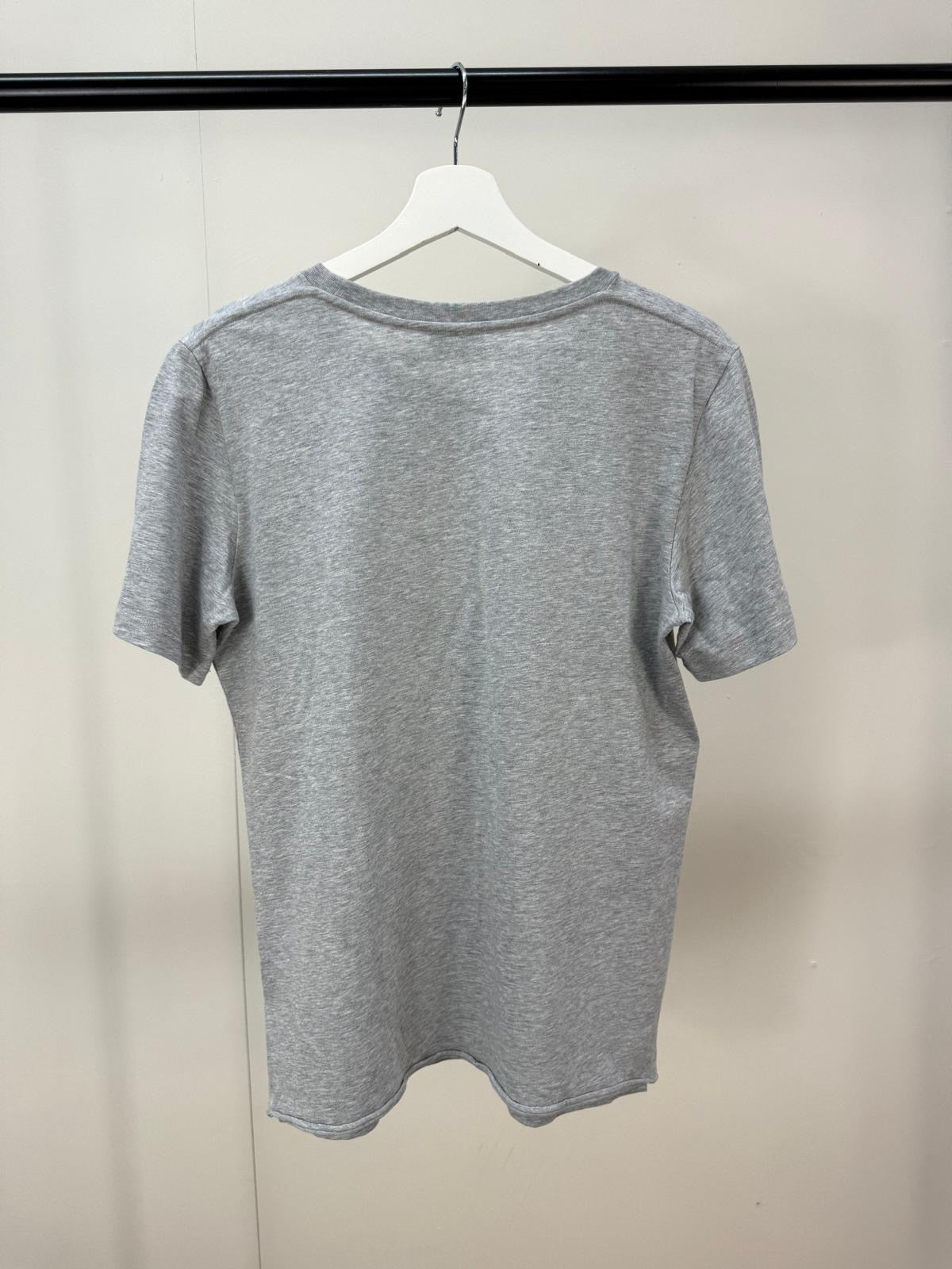 Saint Laurent Grey Logo T-Shirt - Small