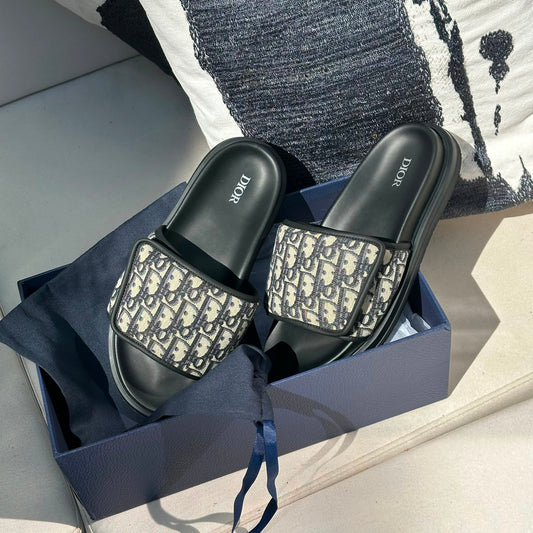 Dior Aqua Sandal – Beige and Black Dior Oblique Jacquard- Brand New UK 8
