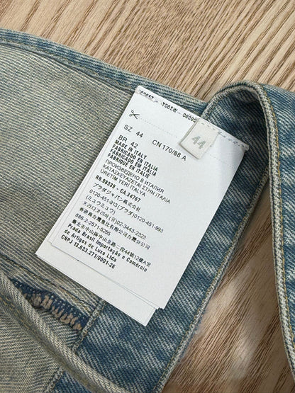 Prada Denim Plaque Logo Bralette Crop - EU 44