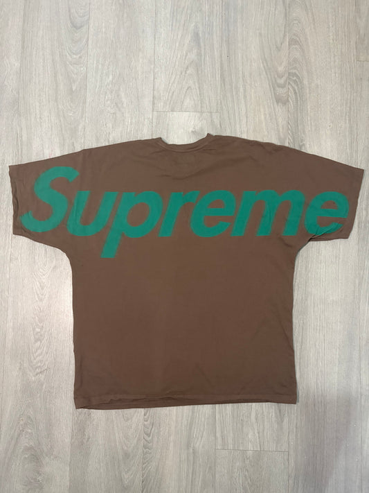 Supreme Brown Large Teal Logo T-Shirts – Large