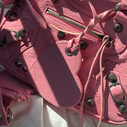 Balenciaga Mini City Bag Pink With Heart Mirror – Mini