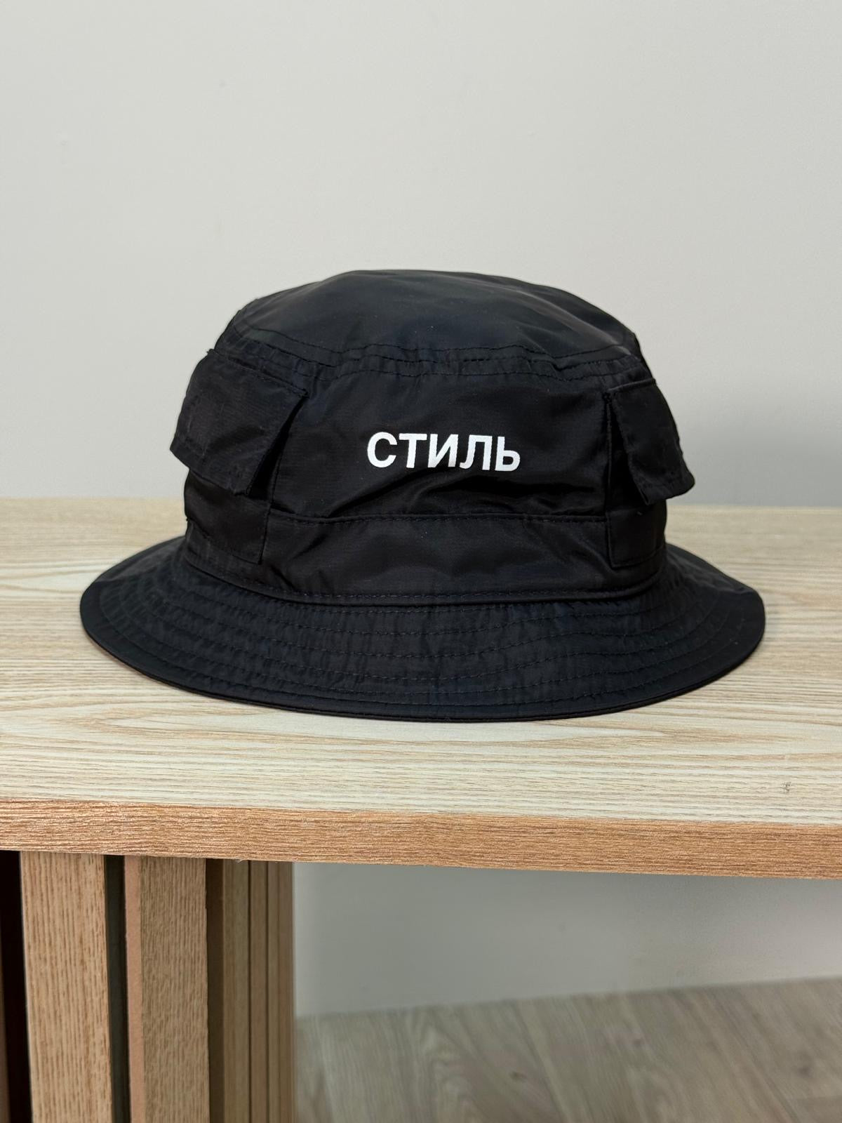 Heron Preston Black Orange Bucket Hat - One Size