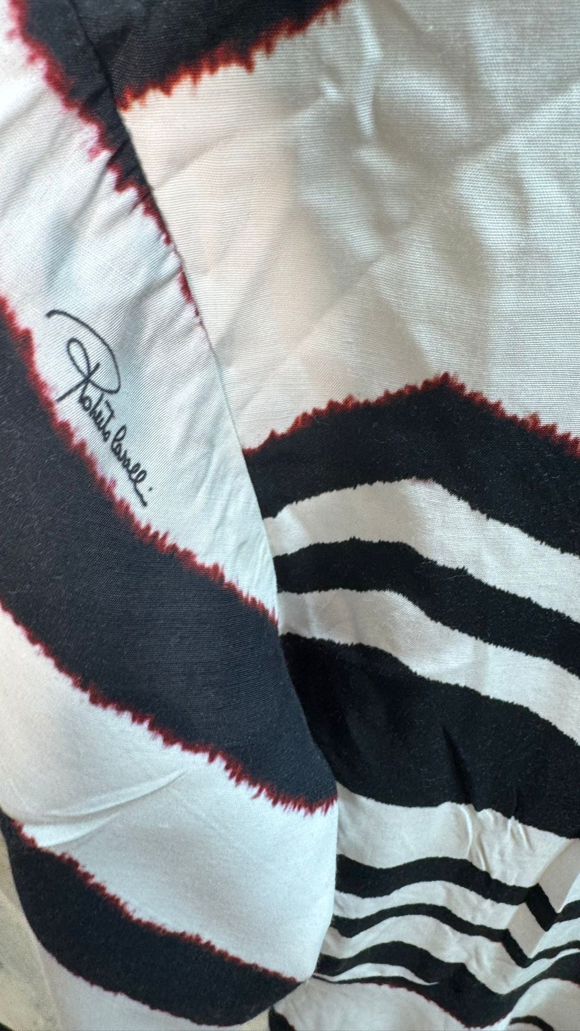 Roberto Cavalli Black And White Stripe Dress – M