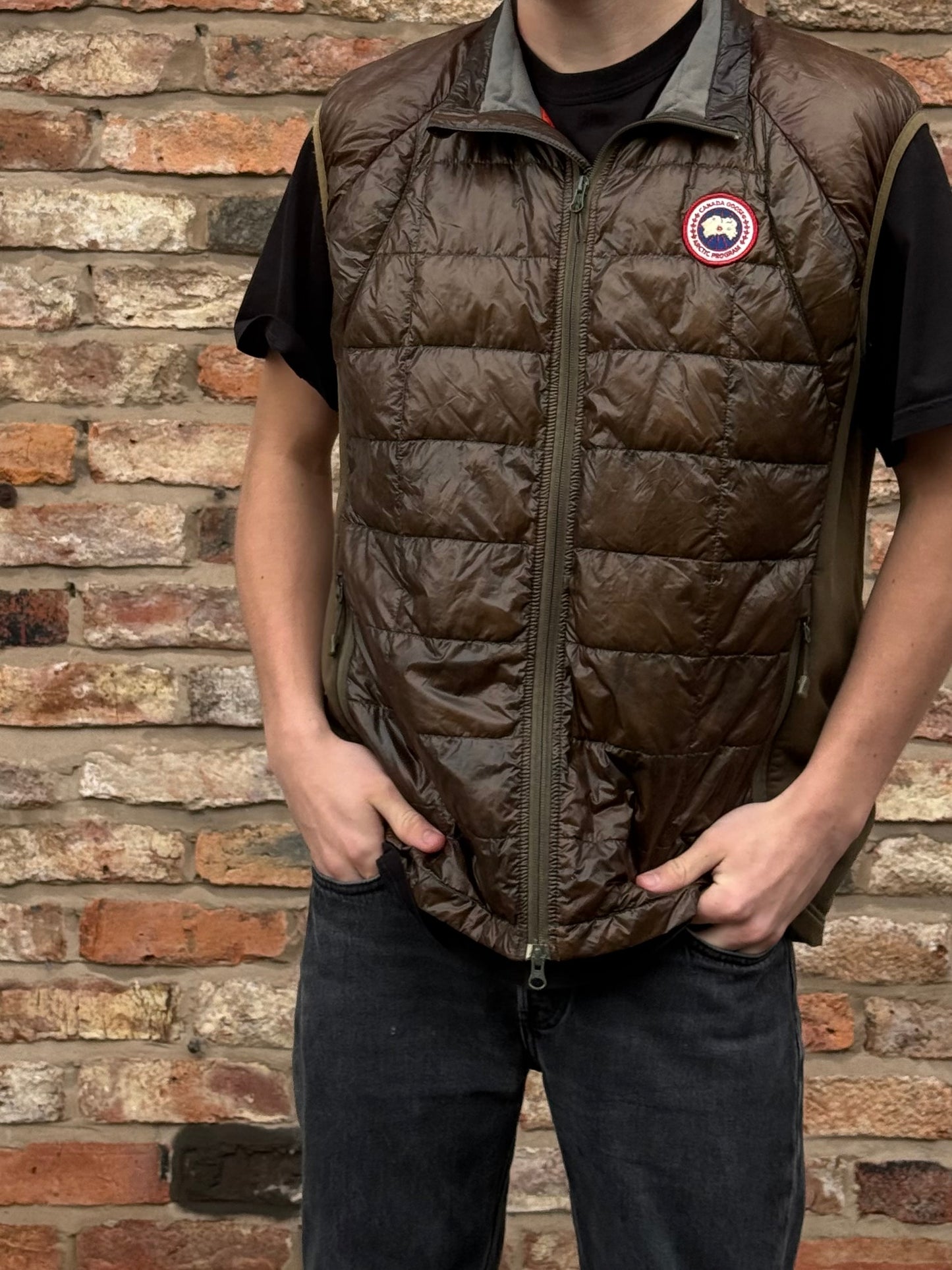 Canada Goose Khaki Padded HyBridge Lite Vest Gillet - XL