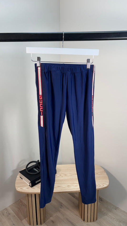 Kids Gucci Navy Red Stripe Logo Leggings – Age 12