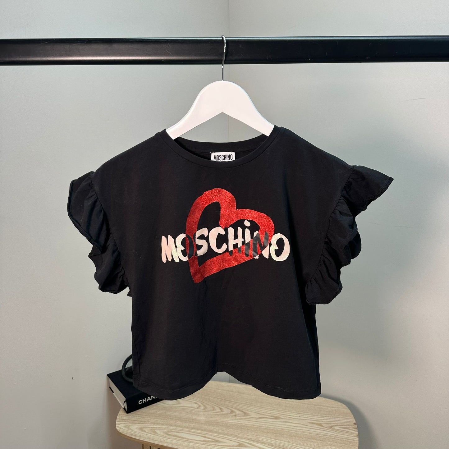 Kids Moschino Black Heart T-Shirt – Age 14
