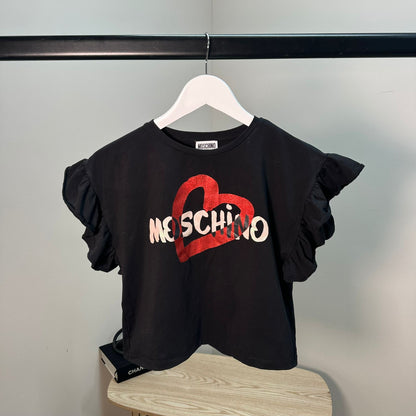 Kids Moschino Black Heart T-Shirt – Age 14