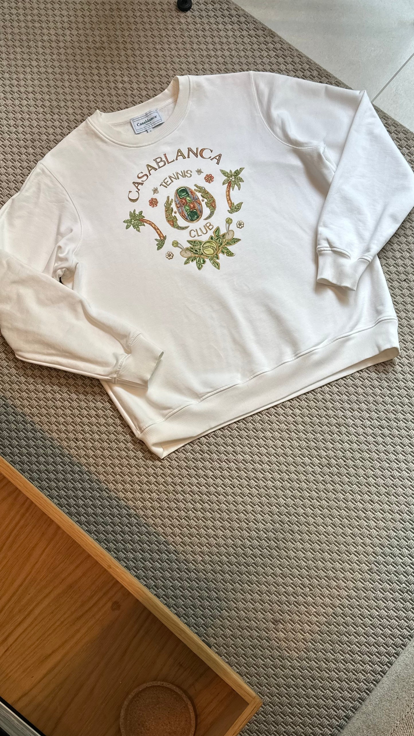 Casa Blanca Tennis Club WhiteJoyaux D'Afrique Embellished Tracksuit Set - L/XL
