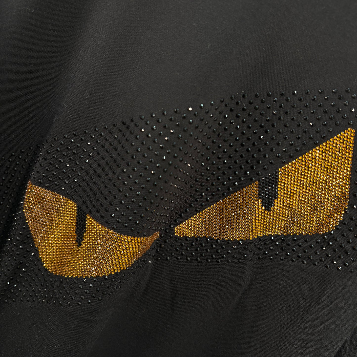 Fendi Black Crystal Bug Eye T-Shirt – UK Small