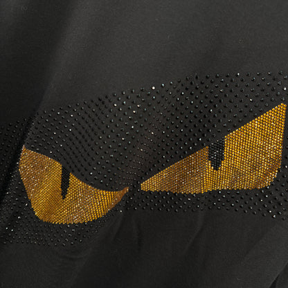 Fendi Black Crystal Bug Eye T-Shirt – UK Small