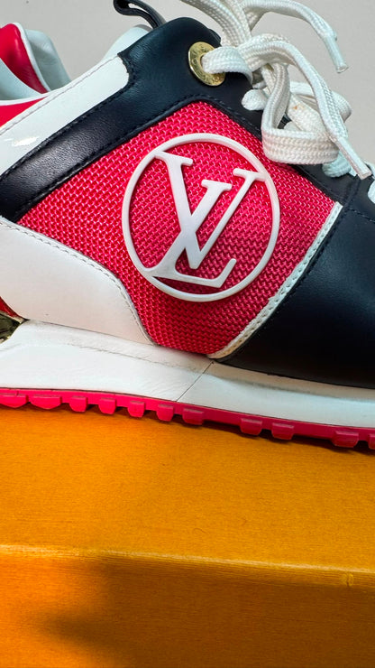 Louis Vuitton Run Away Pink White & Black Trainers - UK 3.5