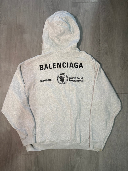 Balenciaga Grey WFP Political Hoodie – Medium