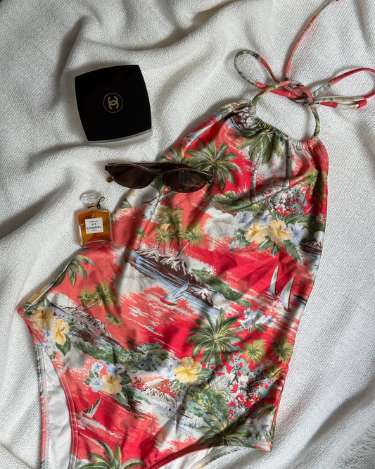 Zimmermann Orange Hawaii Swimsuit New In Tags Size 2/UK12