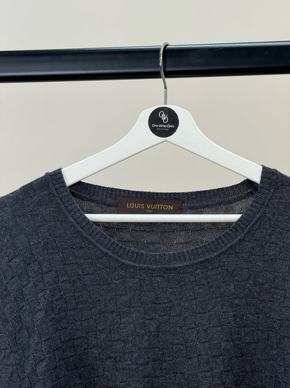 Louis Vuitton Grey Damier Print Jumper - 4XL