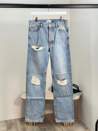 Balenciaga Unisex Blue Distressed Jeans - Brand New In Tags 27