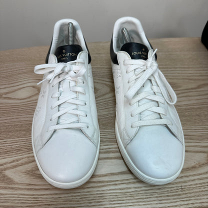 Louis Vuitton White Black Monogram Eclipse Trainers – UK 7.5