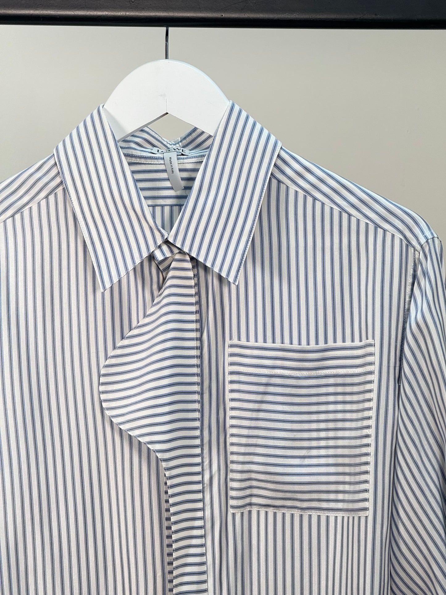 Loewe Blue White Striped Shirt - Medium