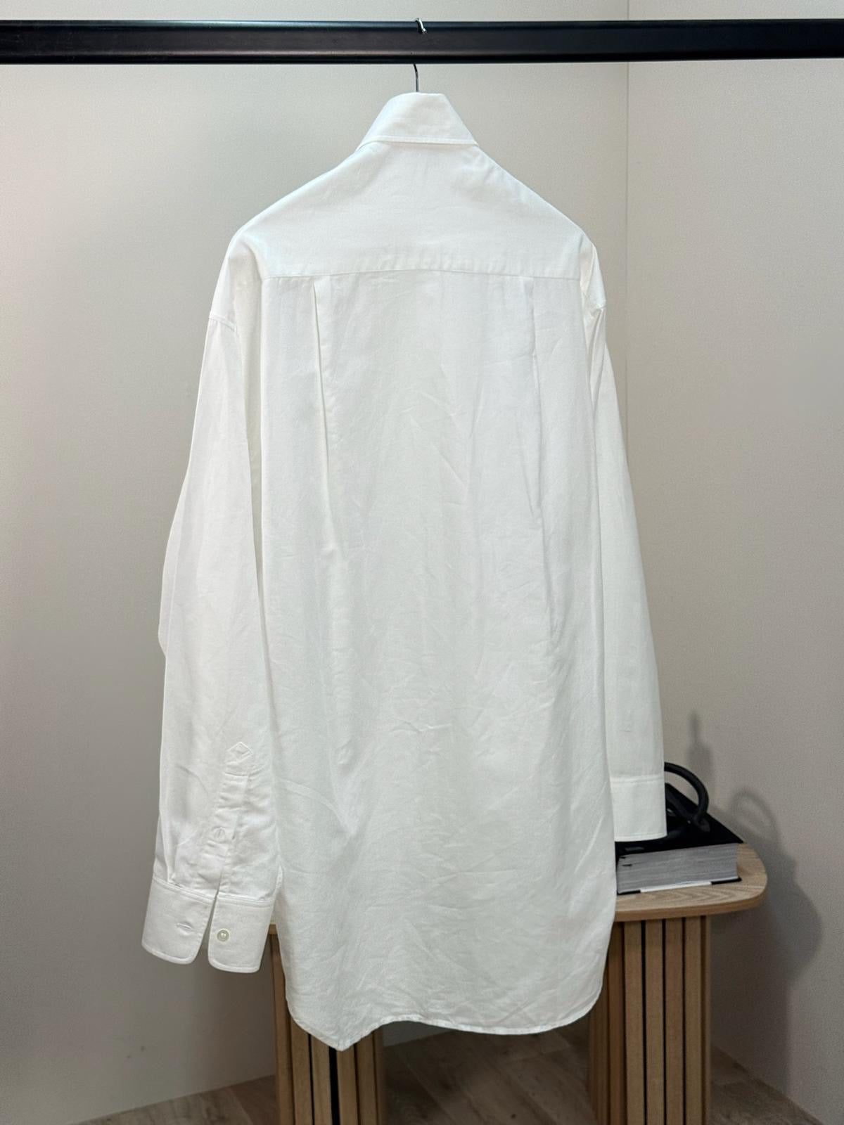 Vetements White Logo Collared Shirt - Small