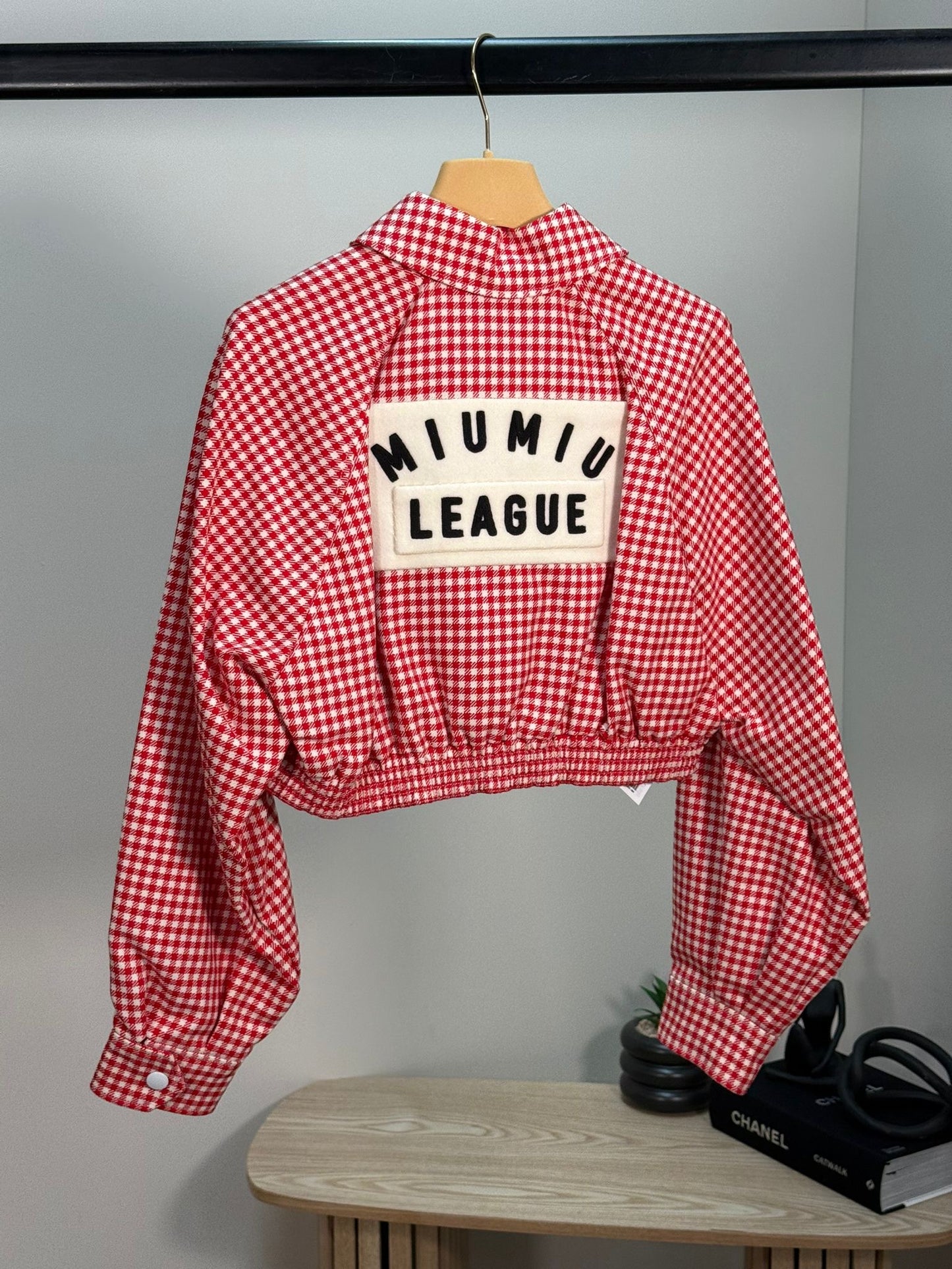 Miu Miu Gingham Checked Cropped Jacket - 36/S