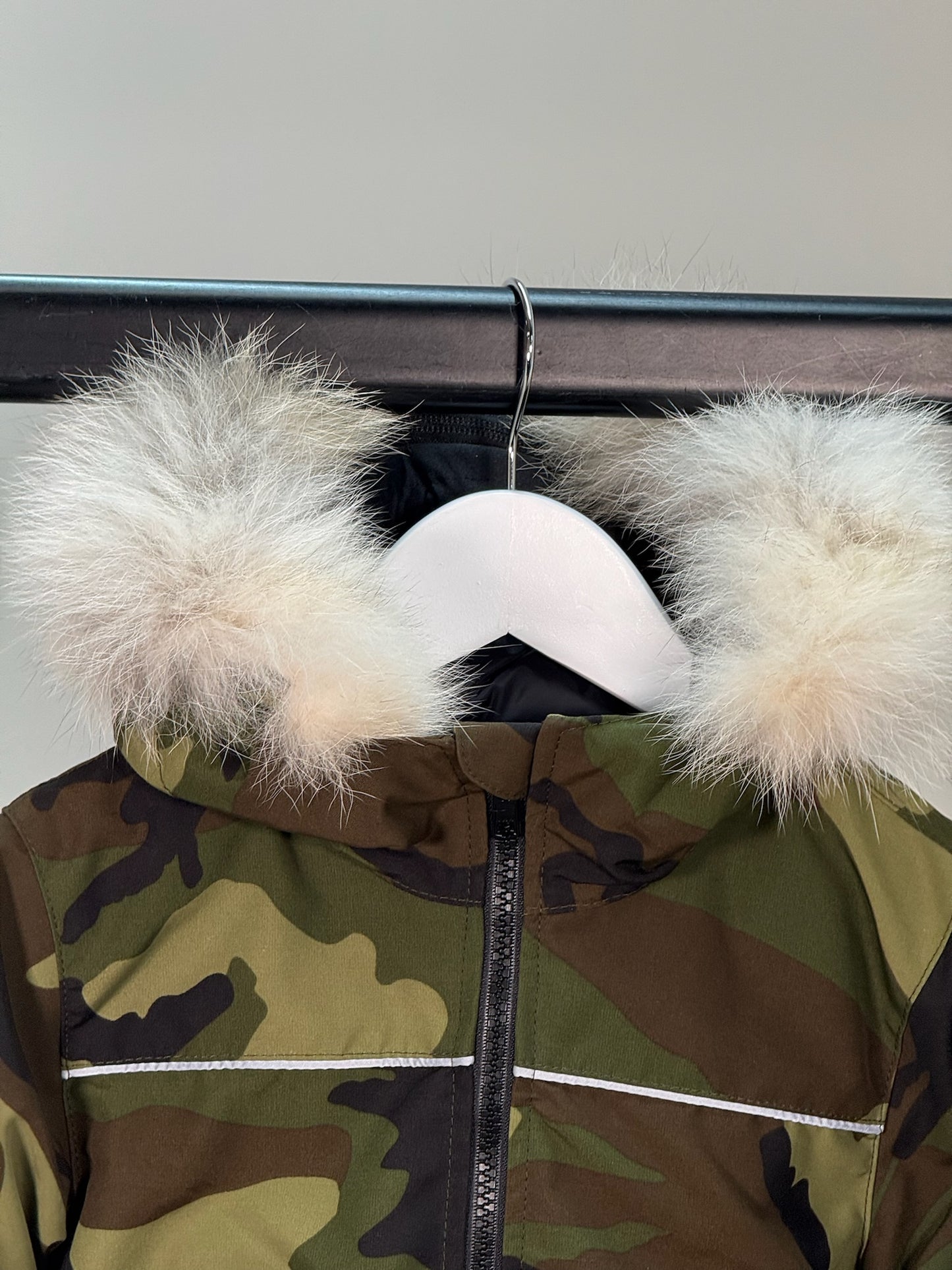 Canada Goose Kids Camo Grizzly Bomber Fur Coat - Brand New In Tags Age 1-2