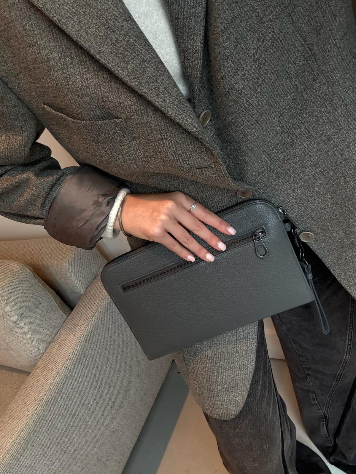 Bottega Veneta Grey Wallet pouch