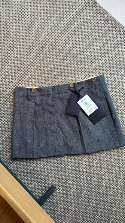 Prada Blue Pinstriped Mini Skirt, Brand New  - IT 38/S-M