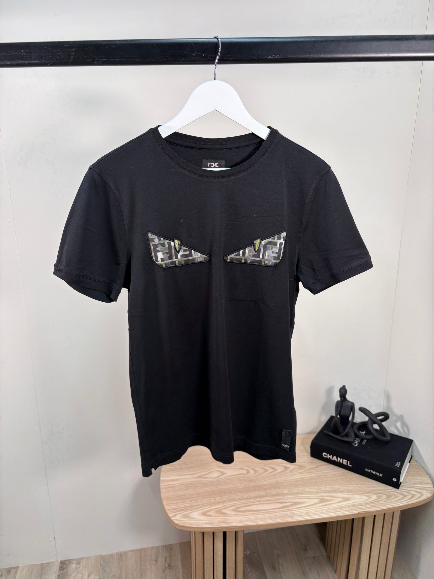 Fendi Black FF Bug Eye T-Shirt – UK Small