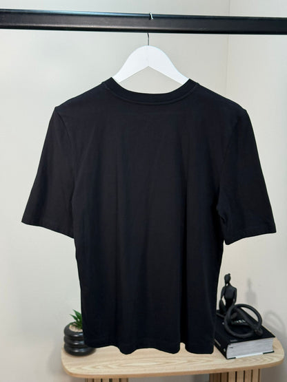The Attico Black Join Us Upstairs Plain T-shirt - IT 38/S-M