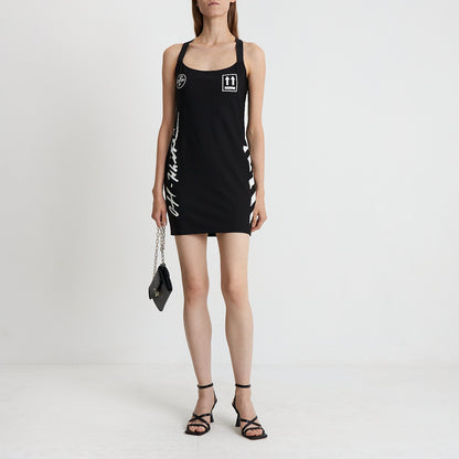 Off-White Black Logo Strap Dress New In TagsUK10