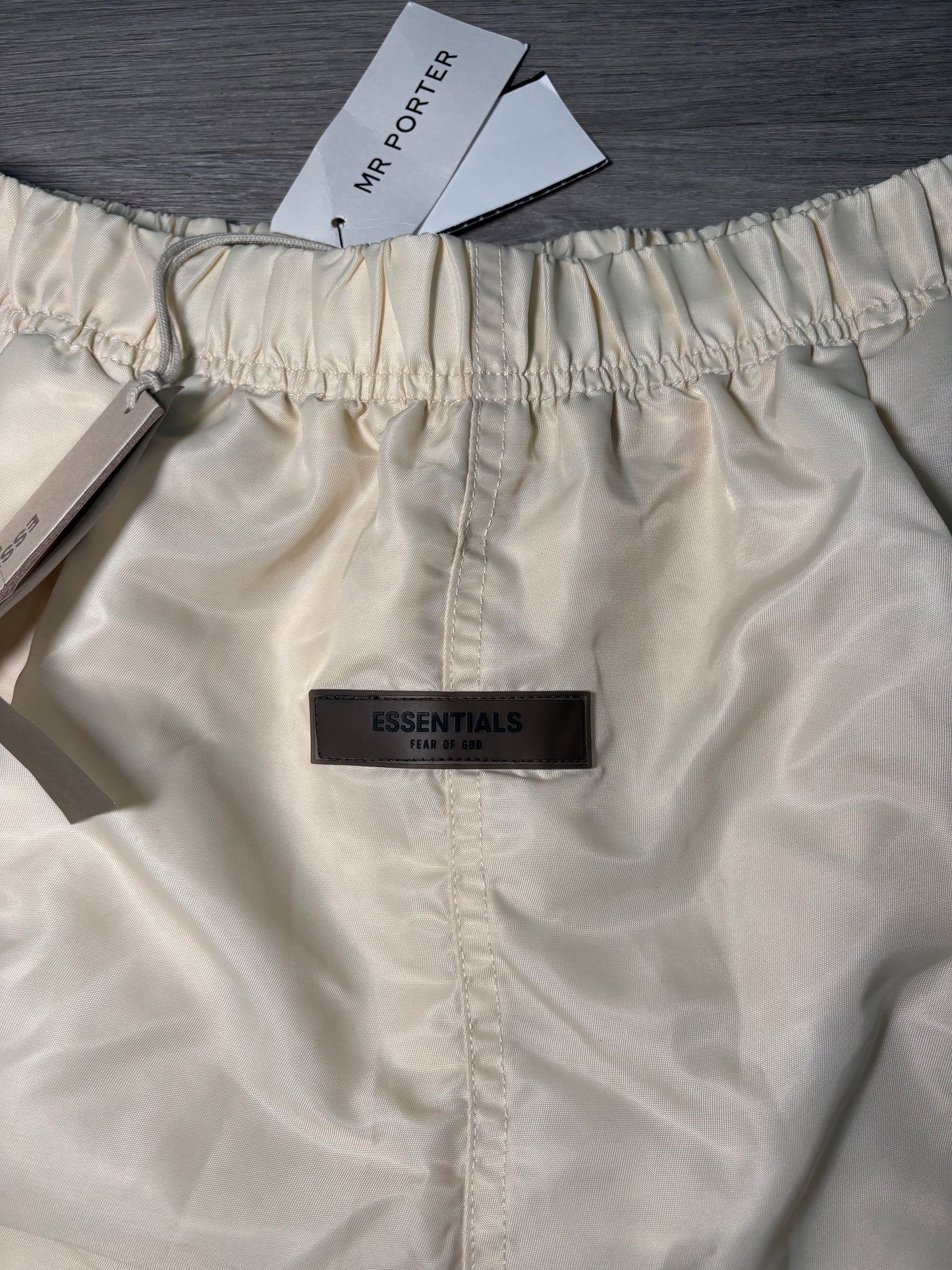 Essentials Cream Nylon Shorts – New In Tags Large