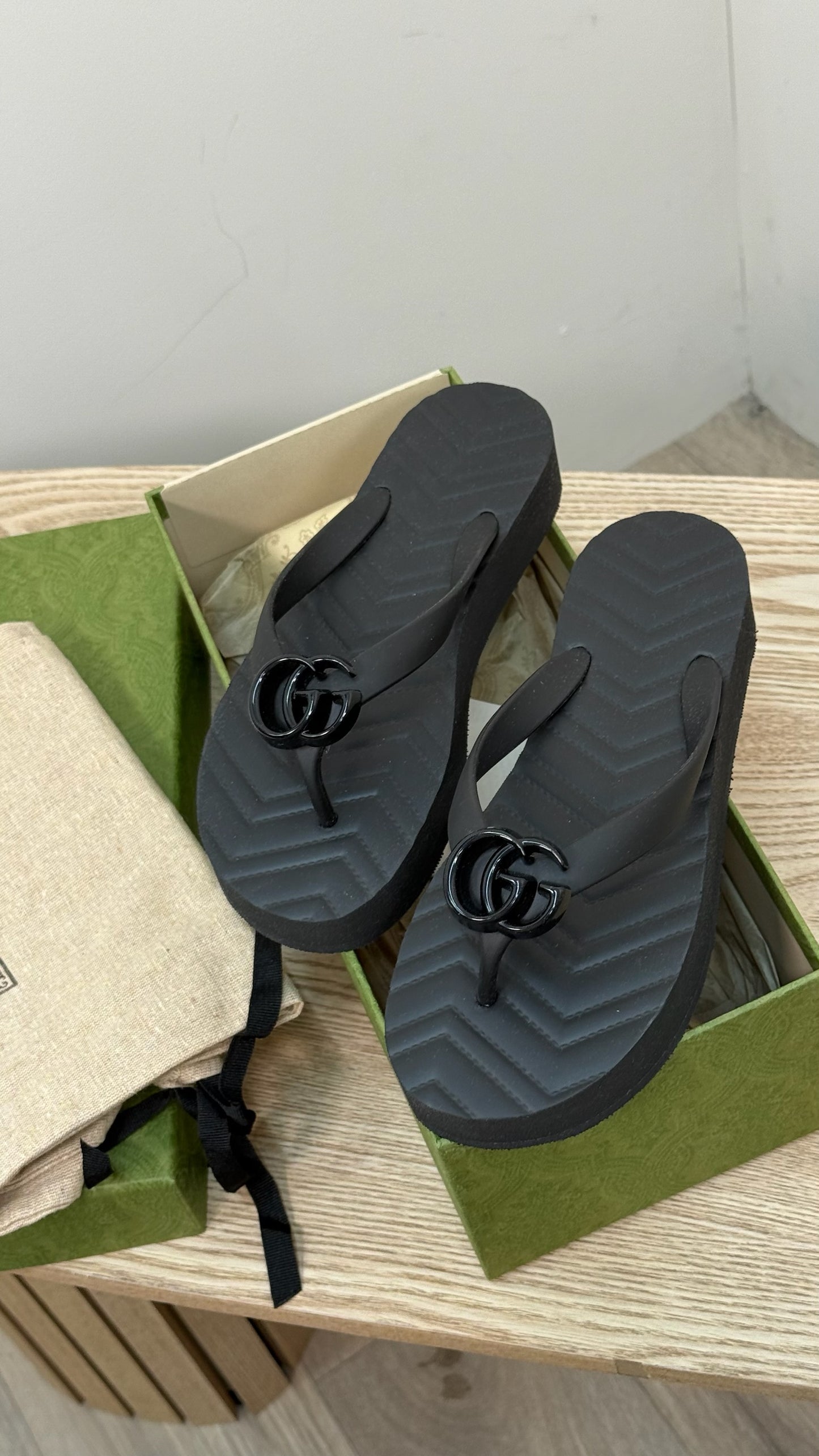 Gucci Black Double G Flip Flops
Brand New In Box UK 2