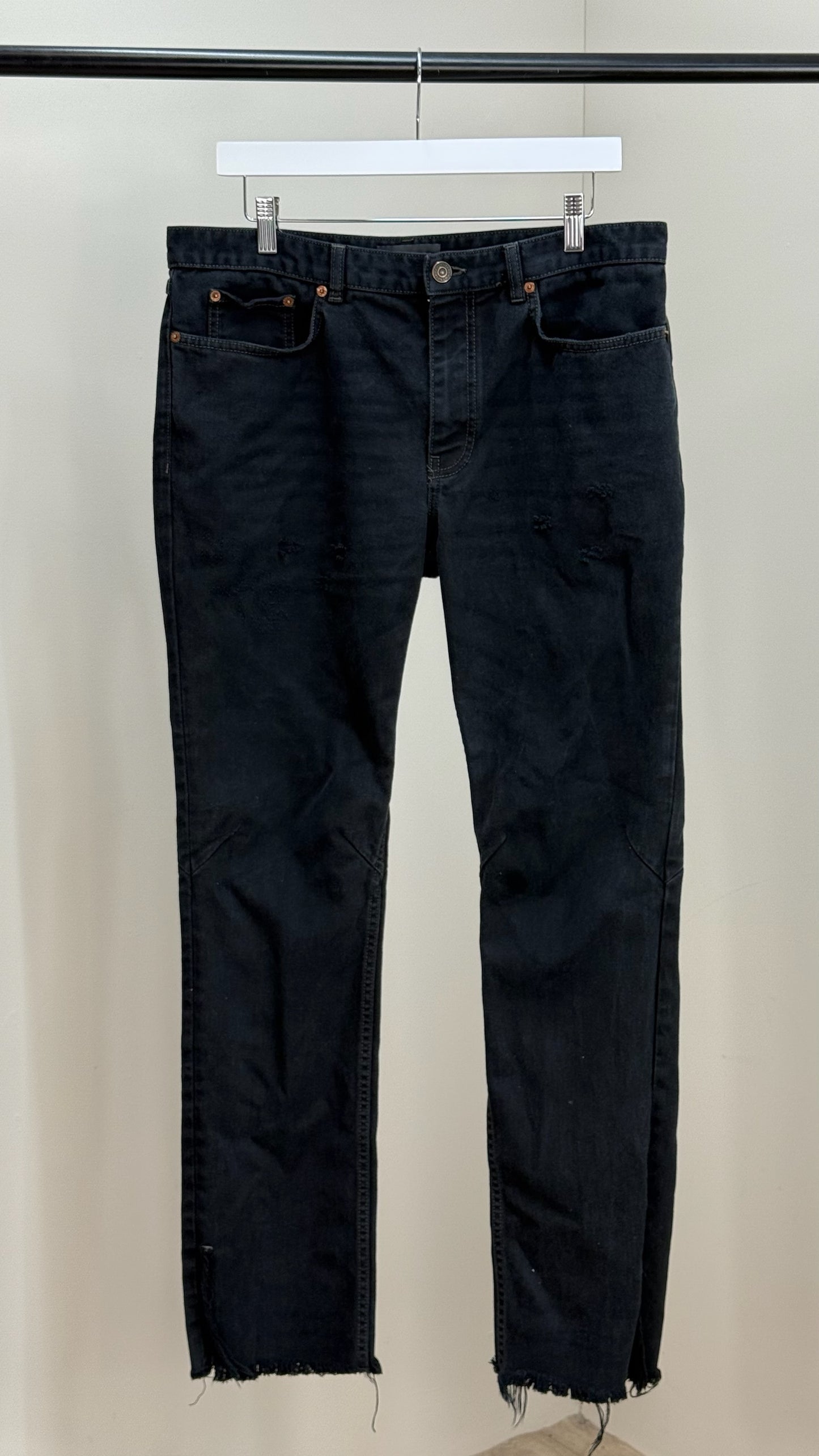 Balenciaga Black logo on back black jeans - 34