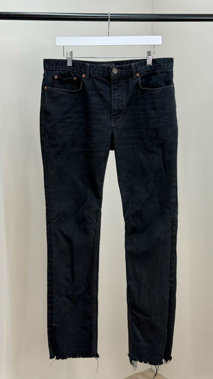 Balenciaga Black logo on back black jeans - 34