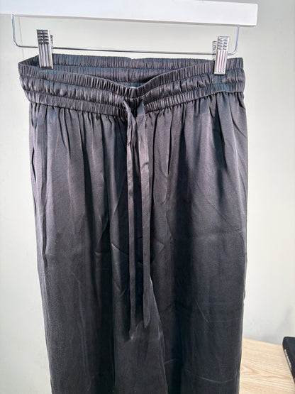 Zimmerman Black Silk Drawstring Wideleg Trousers - 0/small