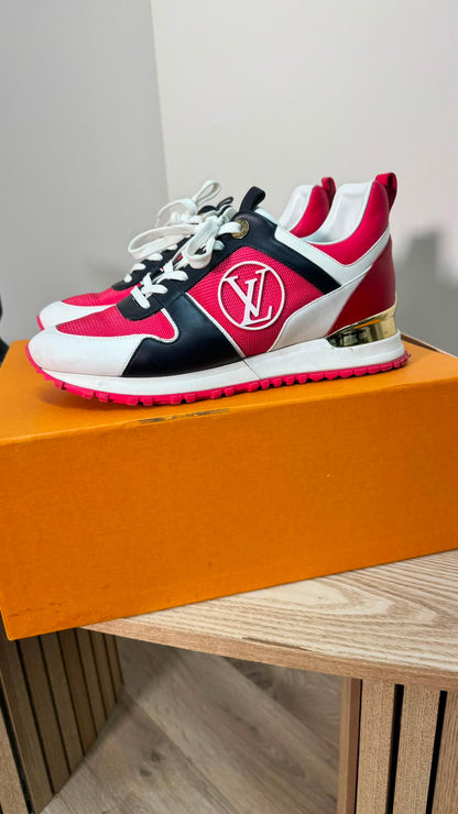 Louis Vuitton Run Away Pink White & Black Trainers - UK 3.5