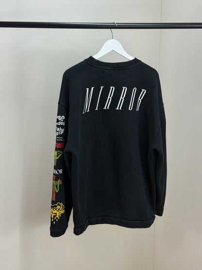 Off-White Black 'Mirror' Logo Jumper - XS oversize