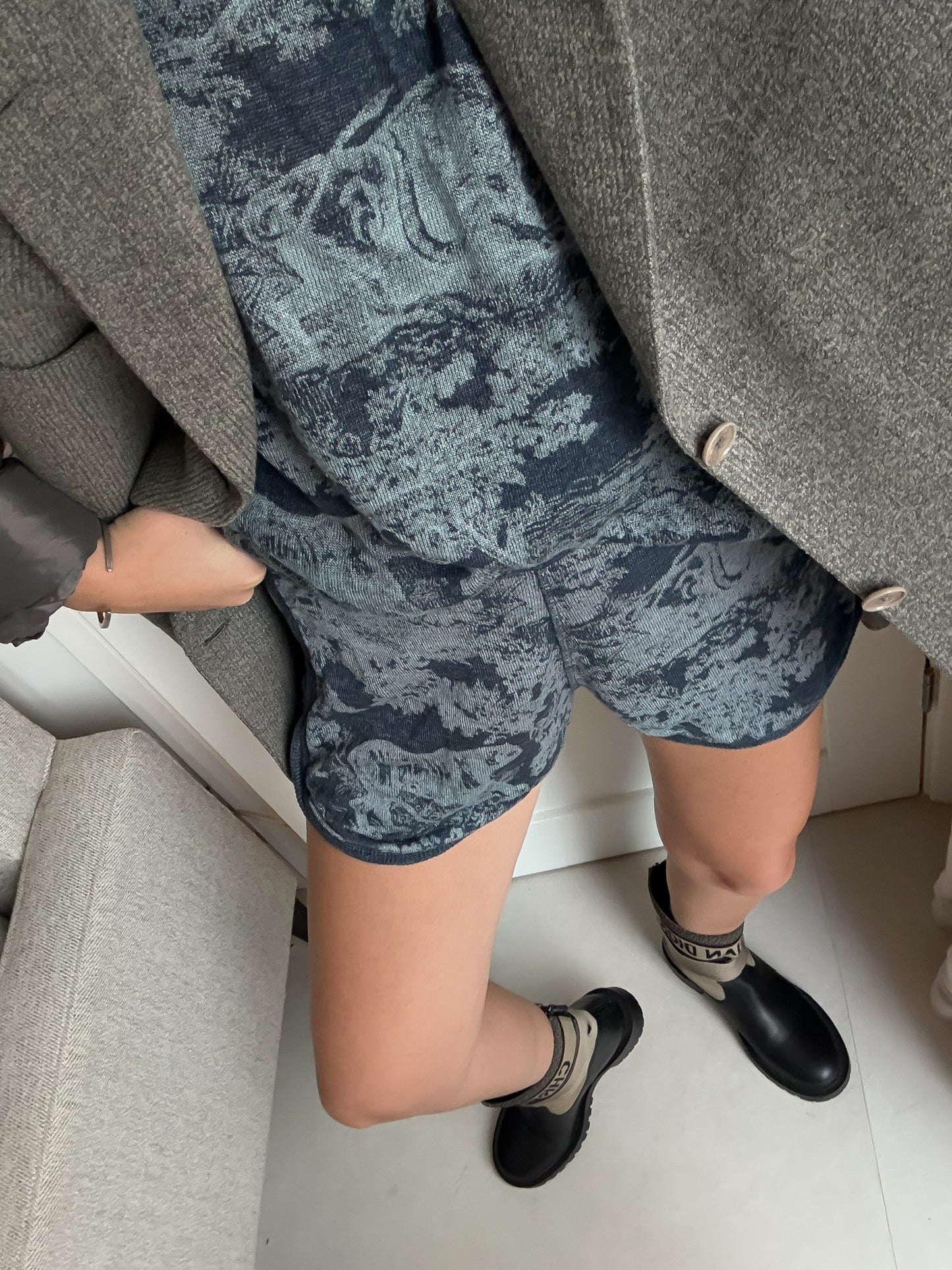 Dior Grey Toile De Jouy Motif Set - UK 8