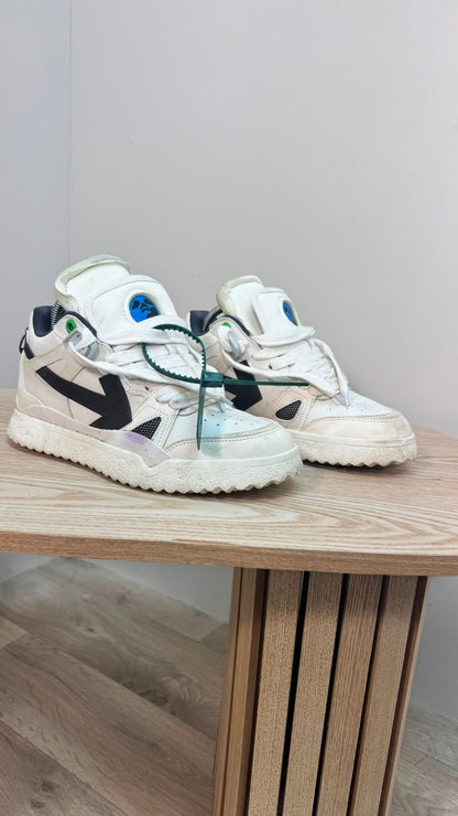 Off-White White & Black Out Of Office Trainers – EU40 / UK6