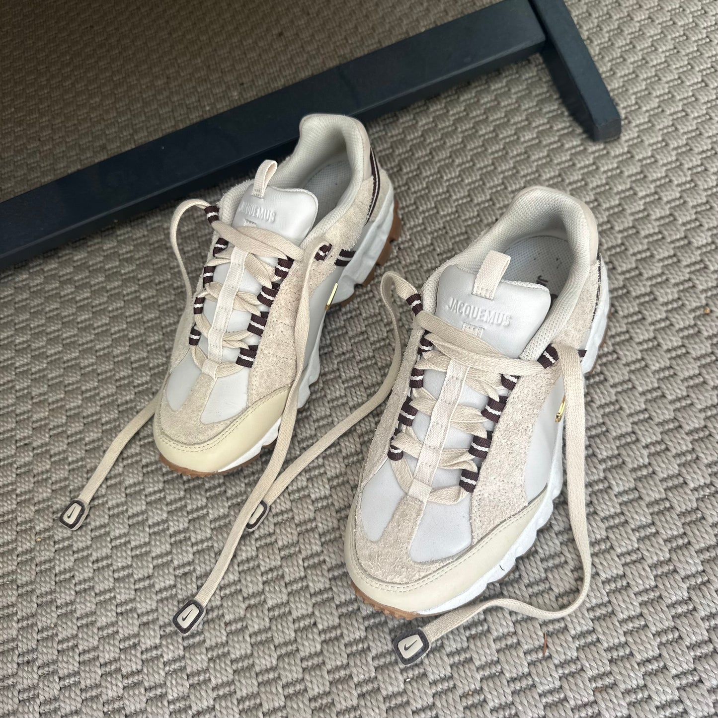 Jacquemus x Nike J Force 1 Low SP Cream Brown Trainers – UK 2.5 / EU 35.5