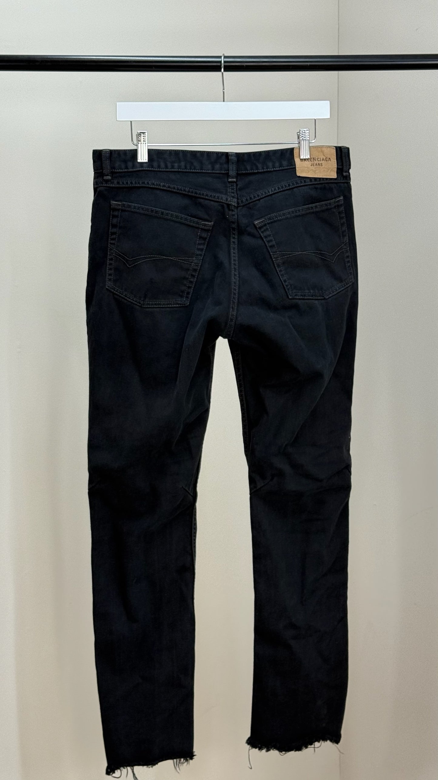 Balenciaga Black logo on back black jeans - 34