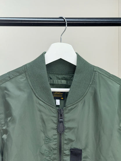 A Bathing Ape Green Camo Bomber Jacket - Large