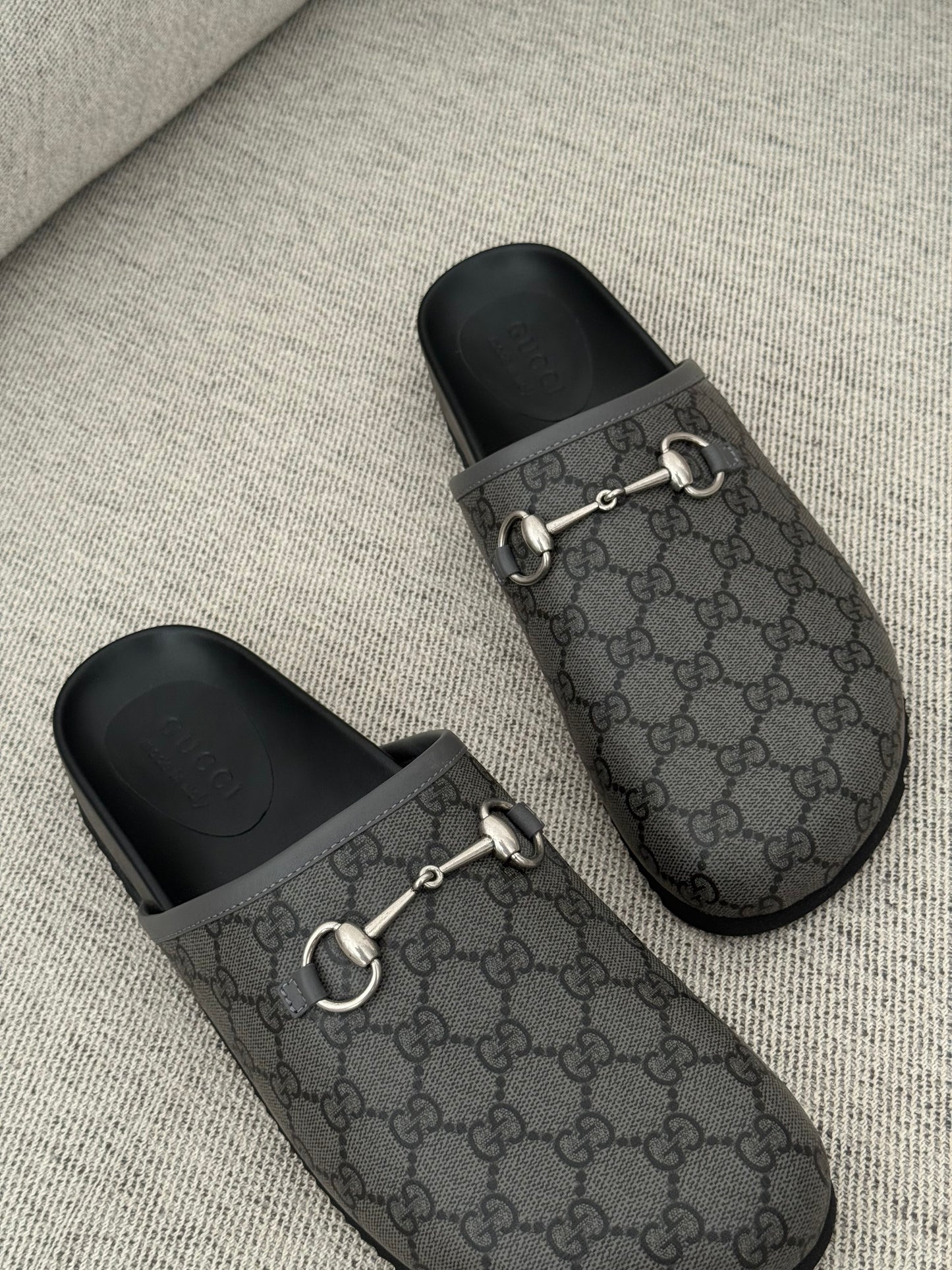 Gucci GG Horsebite Slider Mules- UK 10 Brand New