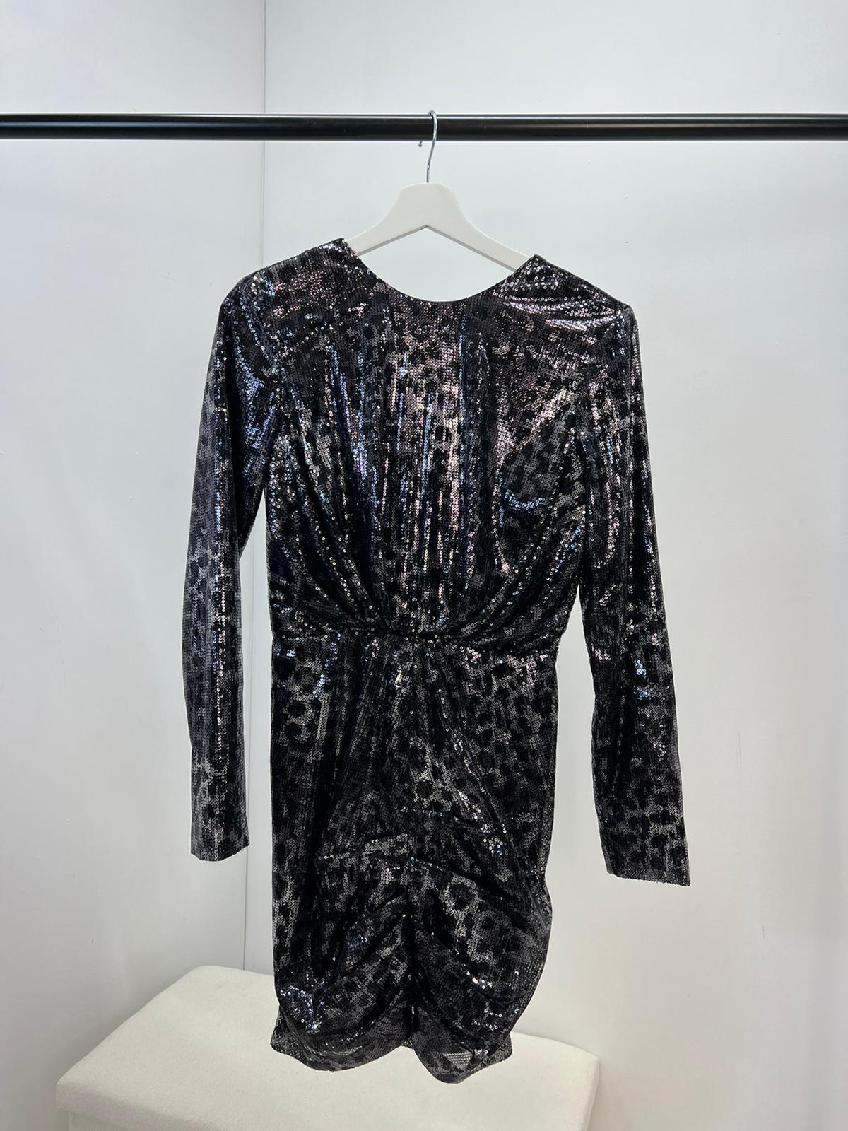 MSGM Multi Leopard Sequin Dress  - Small